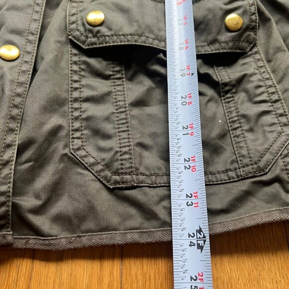 J.Crew Size M Olive Green 100% Cotton Downtown Utility Flap Pockets Field Jacket - Picture 9 of 15